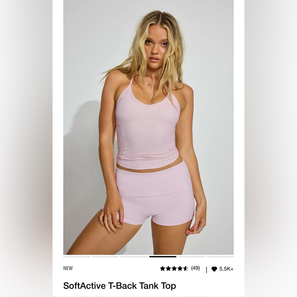 Garage , Active Booty shorts & top  , XS , soft pink